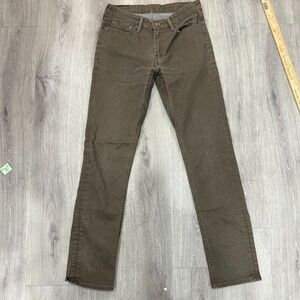 Levi's 511 Jeans Men's 33x34 Dark Green Slim Fit Stretch Denim